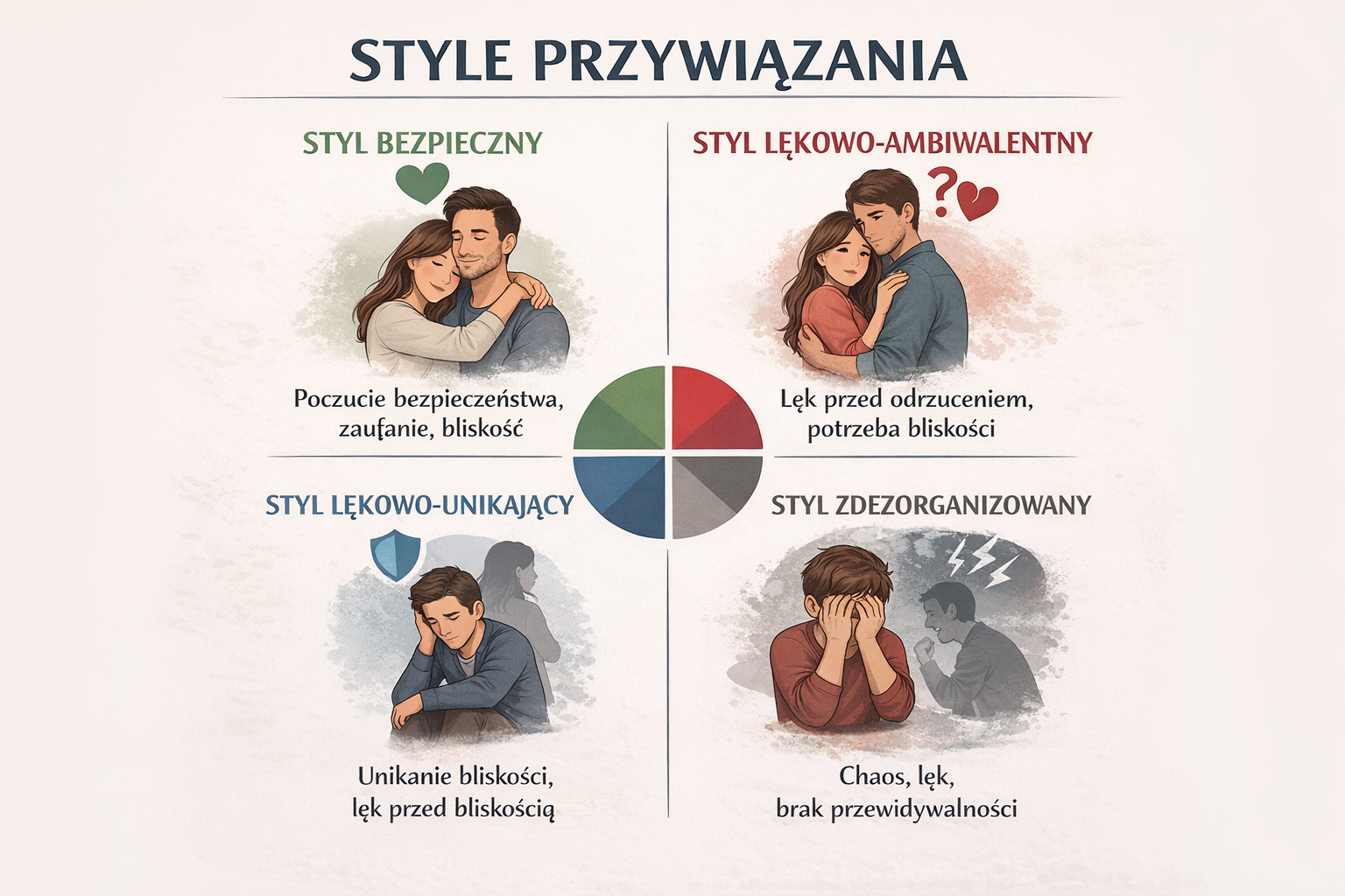 Style przywiązania – bezpieczny, lękowy, unikowy i zdezorganizowany